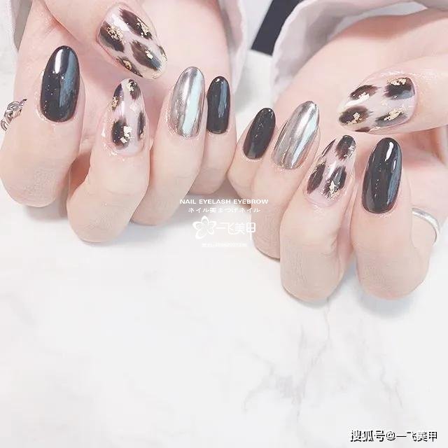 精選日式豹紋美甲，超好看