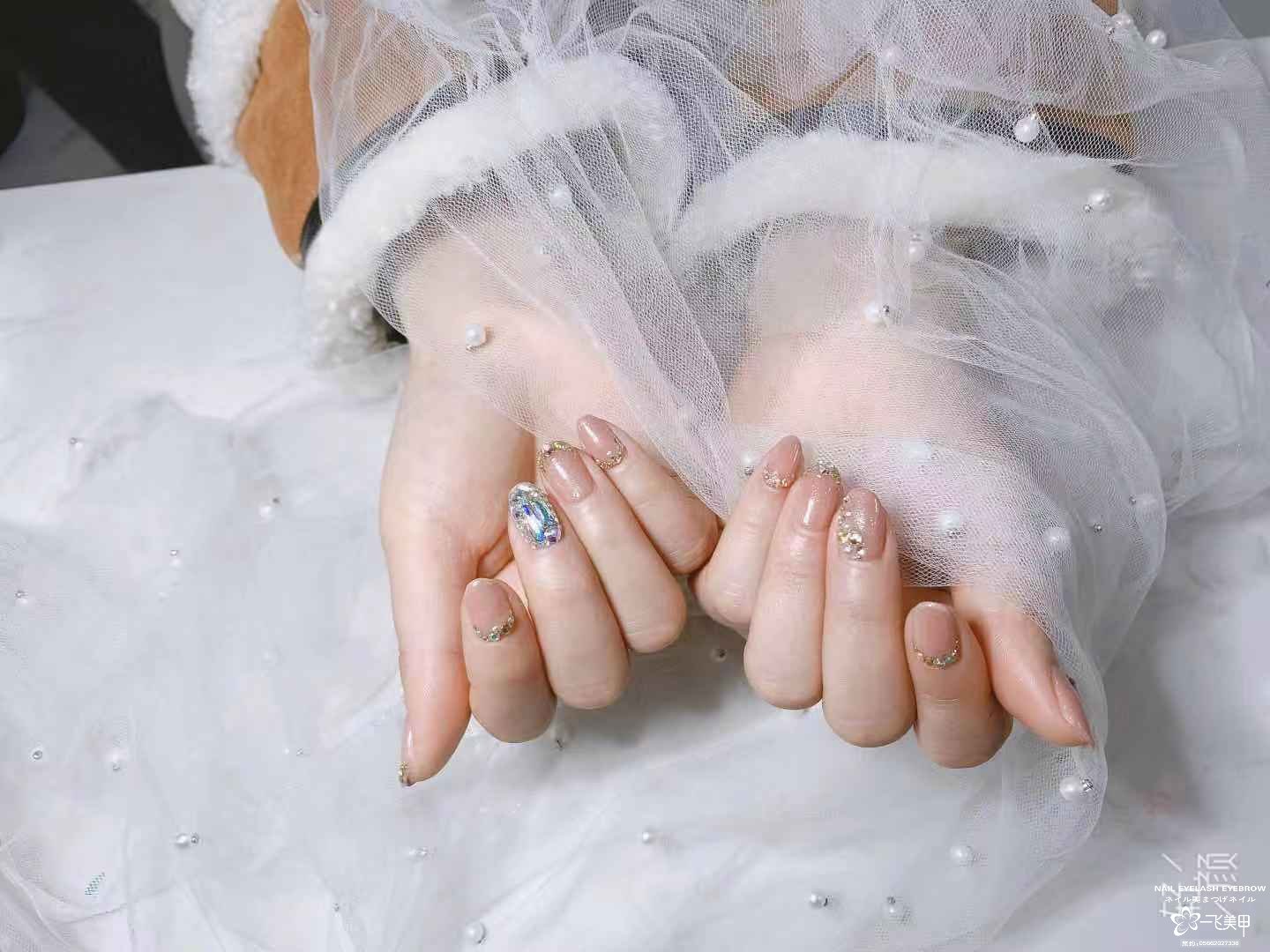新娘美甲，實用短款