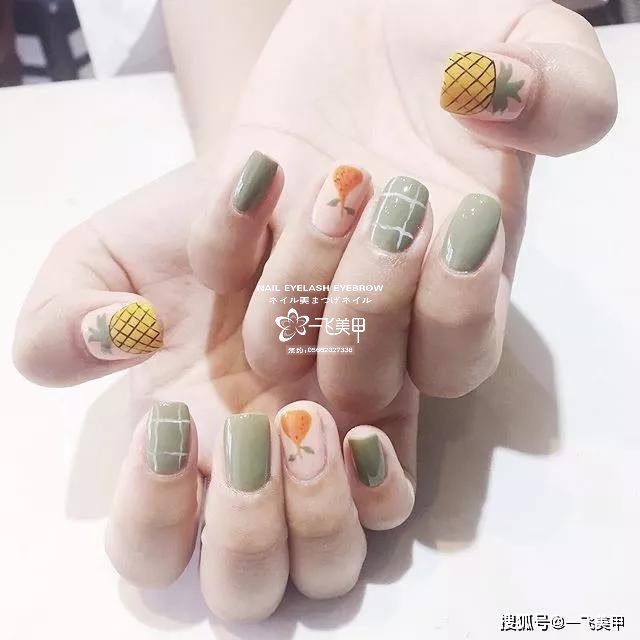 清新自然的大氣綠色系美甲推薦
