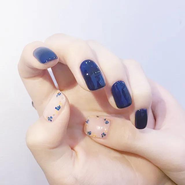 50款藍(lán)色系美甲，也是治愈系列