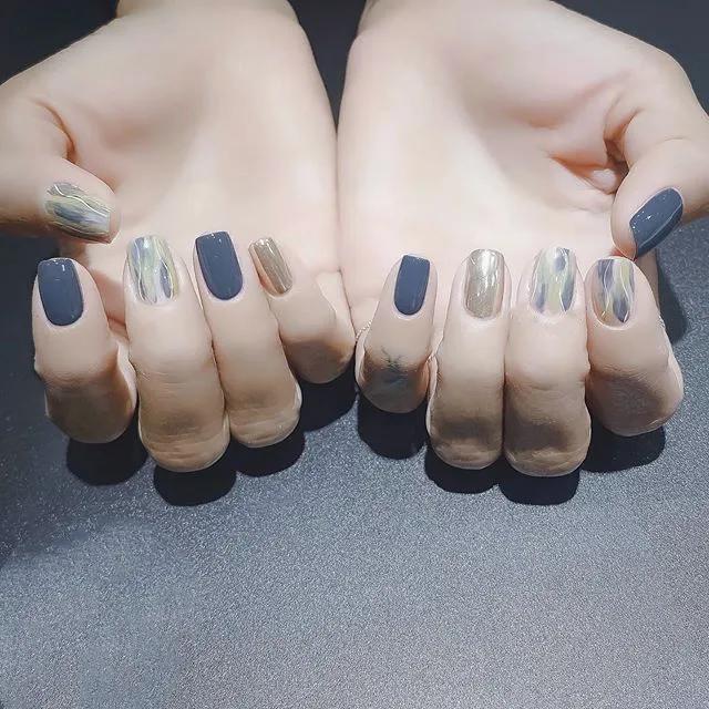 50款藍(lán)色系美甲，也是治愈系列