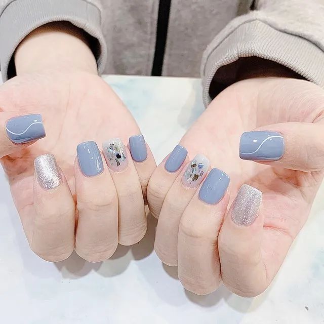 高級！這才是藍(lán)色美甲的正確打開方式