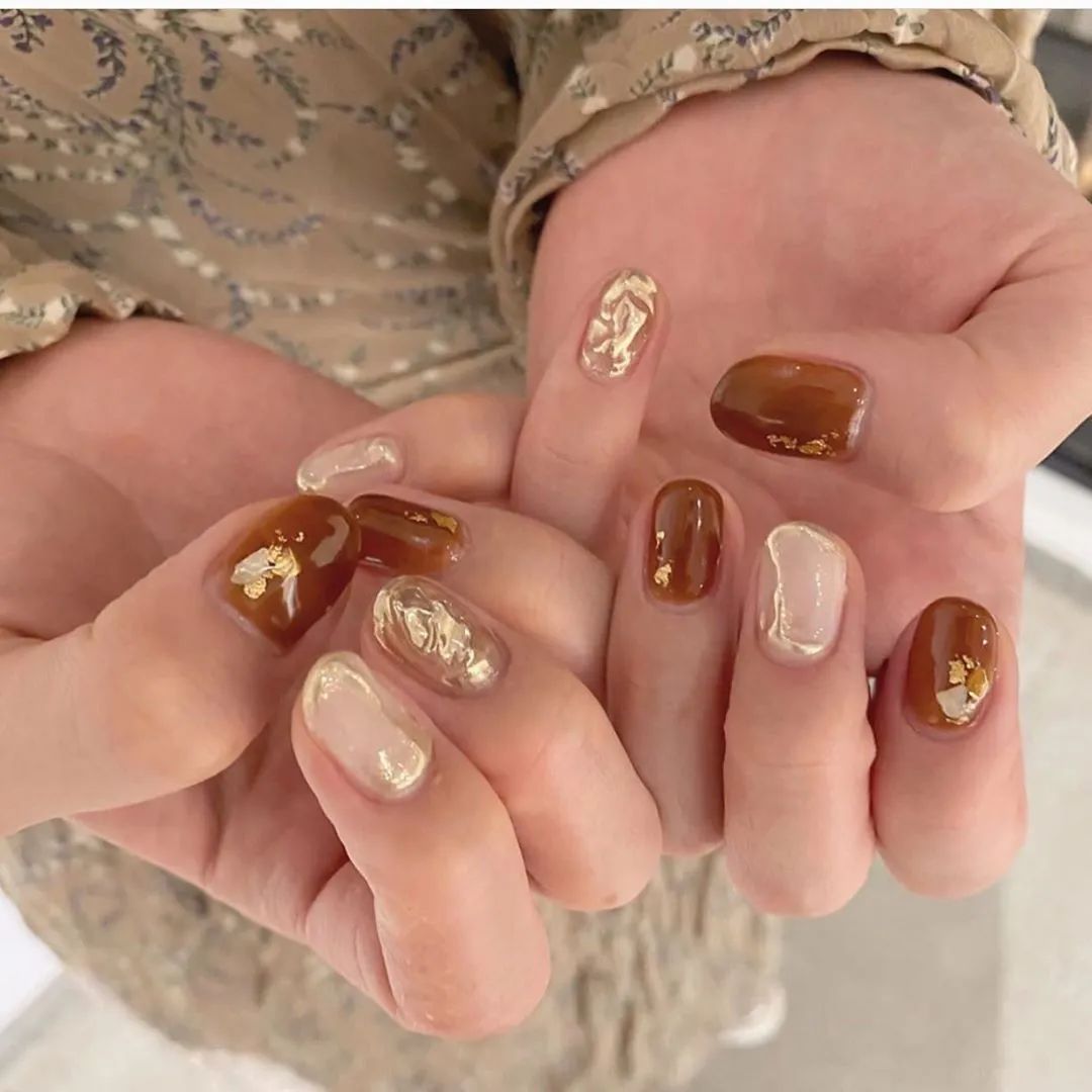 復(fù)古燙金美甲，美翻天了