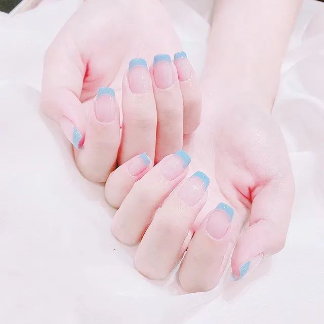適合夏天做的法式美甲，不要太美哦