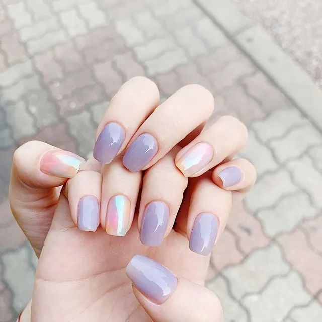 極光色美甲，驚艷的美