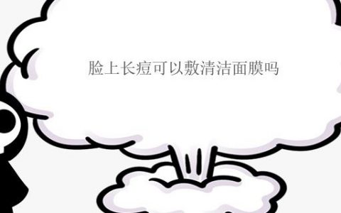 臉上長痘可以敷清潔面膜嗎