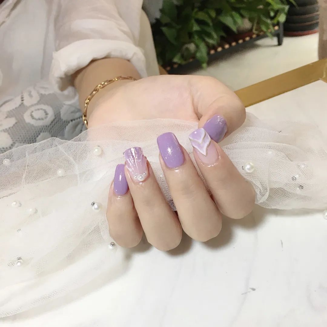芋泥啵啵美甲來了！溫柔五顆星