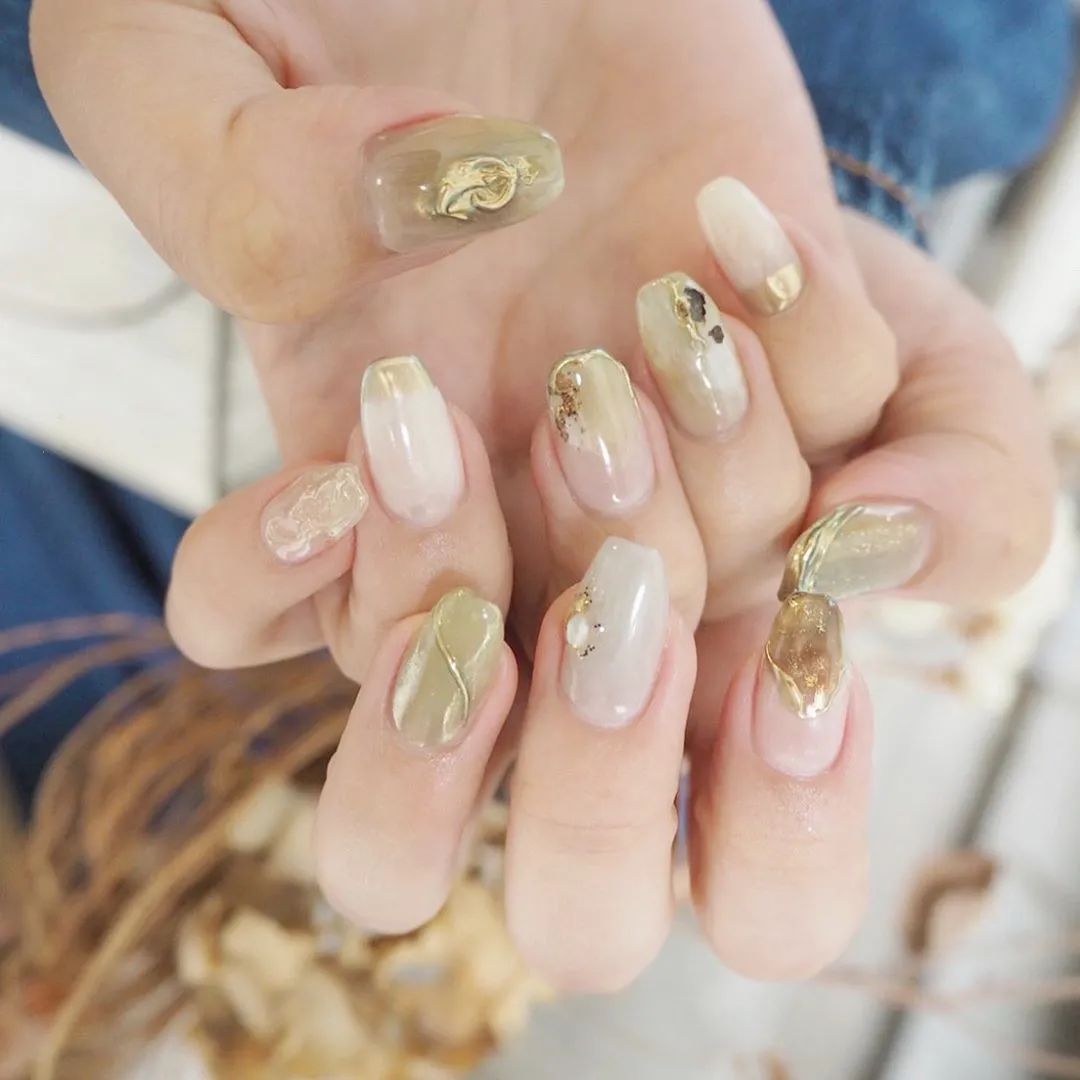 讓人心動(dòng)的溫柔日系美甲，太仙了