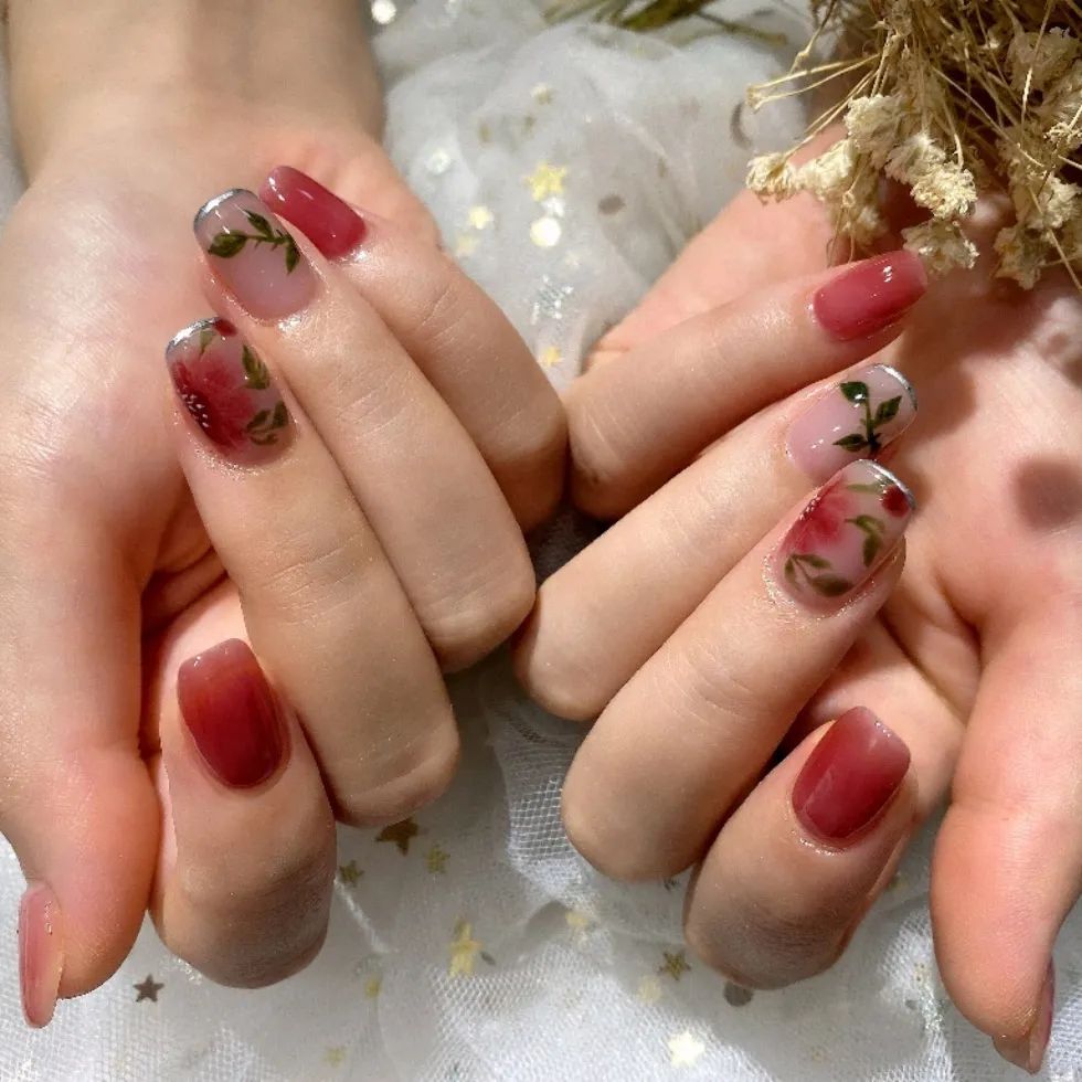 金秋國(guó)慶搭配復(fù)古長(zhǎng)島冰茶美甲，簡(jiǎn)直美醉了