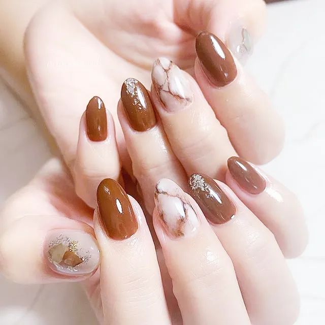 秋冬必做！咖啡棕美甲！
