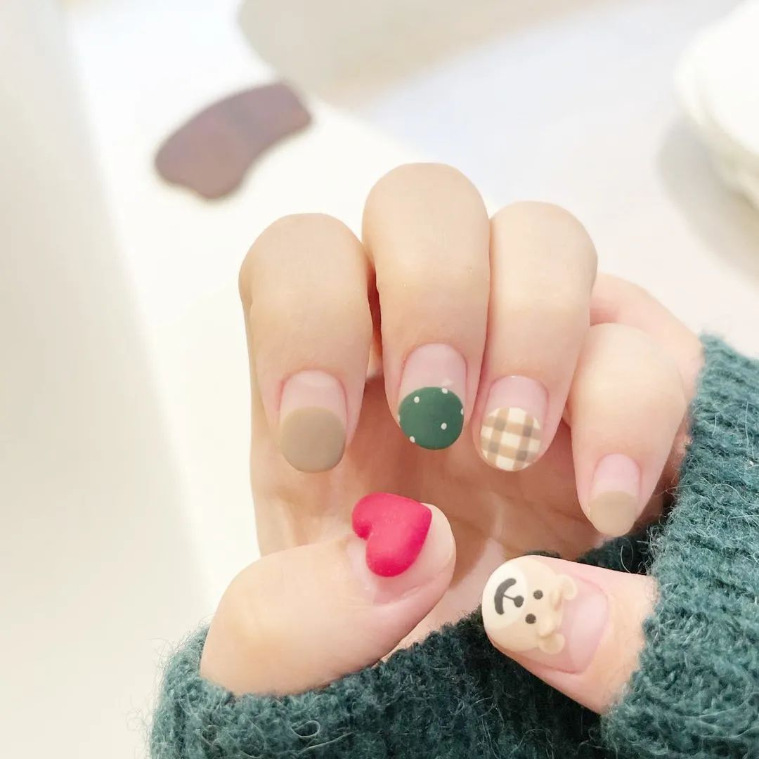 可愛(ài)的韓式小熊美甲！少女心滿滿