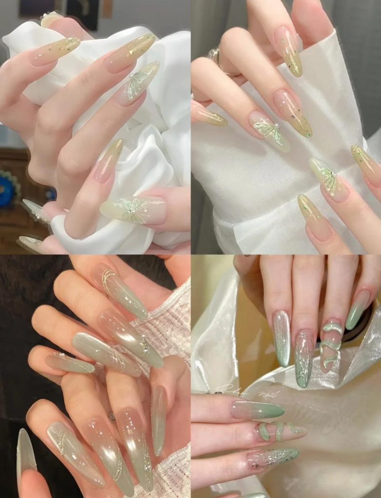 2026春季美甲指南：綠色美白又高級